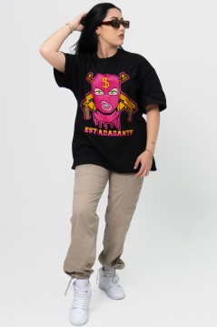 Estradagante|PLAYERA OVERSIZE,GUNS & MASKEstradaganteMUJER