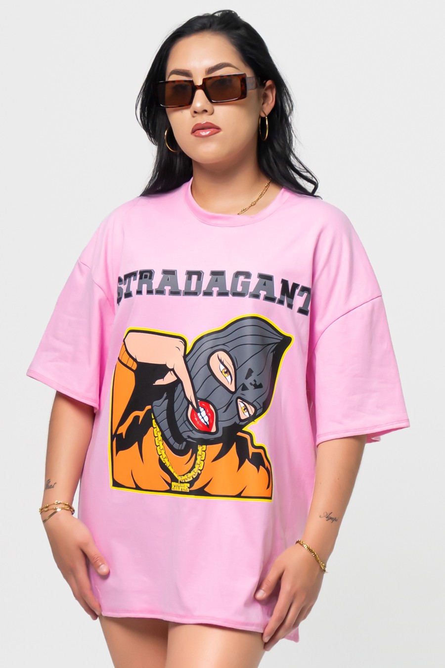 PLAYERA OVERSIZE ROSA, SEXY G