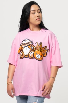 Estradagante|PLAYERA OVERSIZE ROSA, SAD BEAREstradaganteMUJER