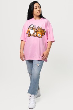 Estradagante|PLAYERA OVERSIZE ROSA, SAD BEAREstradaganteMUJER