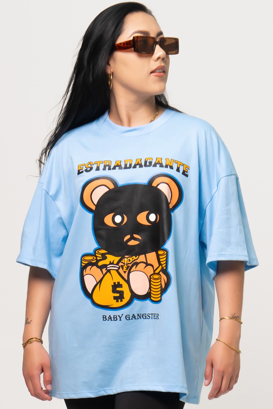 Estradagante|PLAYERA AZUL CIELO, BABY GANGSTEREstradaganteMUJER