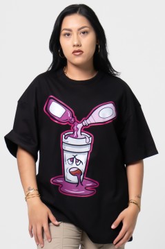 Estradagante|PLAYERA NEGRA OVERSIZE, DIRTY LEANEstradaganteMUJER