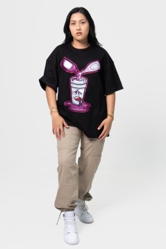 Estradagante|PLAYERA NEGRA OVERSIZE, DIRTY LEANEstradaganteMUJER