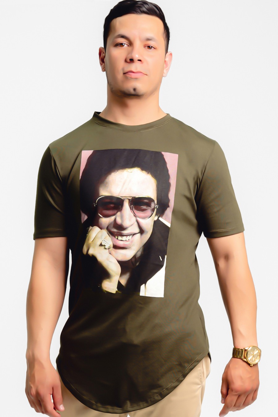 PLAYERA VERDE MILITAR,...