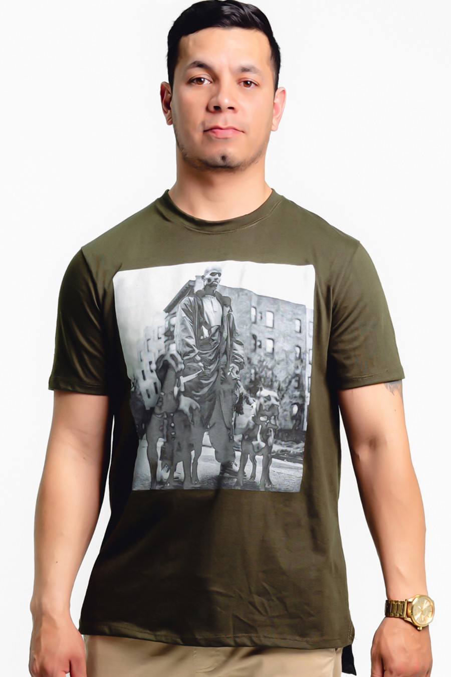 PLAYERA VERDE MILITAR, DMX