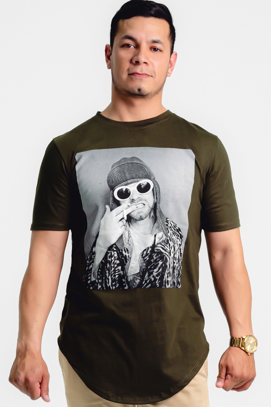 Estradagante|PLAYERA VERDE MILITAR, KURT COBAINEstradaganteHOMBRE