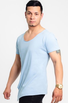 Estradagante|PLAYERA CUELLO AMPLIO, AZUL CIELOEstradaganteHOMBRE