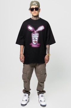 Estradagante|PLAYERA NEGRA OVERSIZE, DIRTY LEANEstradaganteHOMBRE