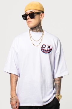 Estradagante|PLAYERA BLANCA OVERSIZE, SMILEEstradaganteHOMBRE