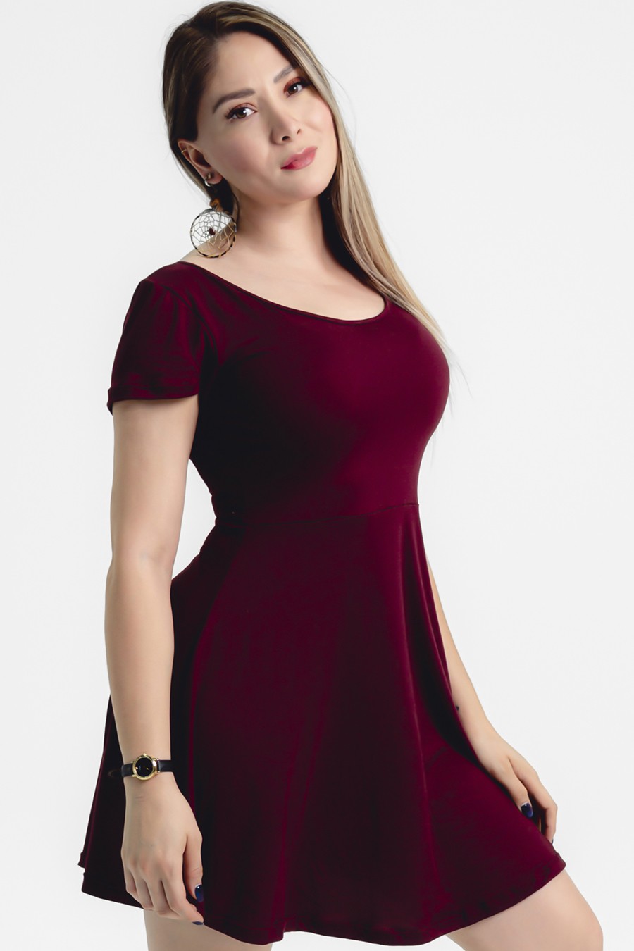 VESTIDO TINTO